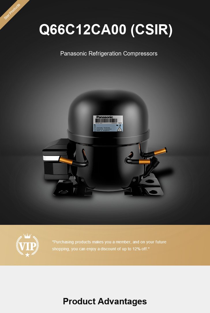 Panasonic Compressor Q66C12CA00 (CSIR), technical parameters pdf, structure diagram